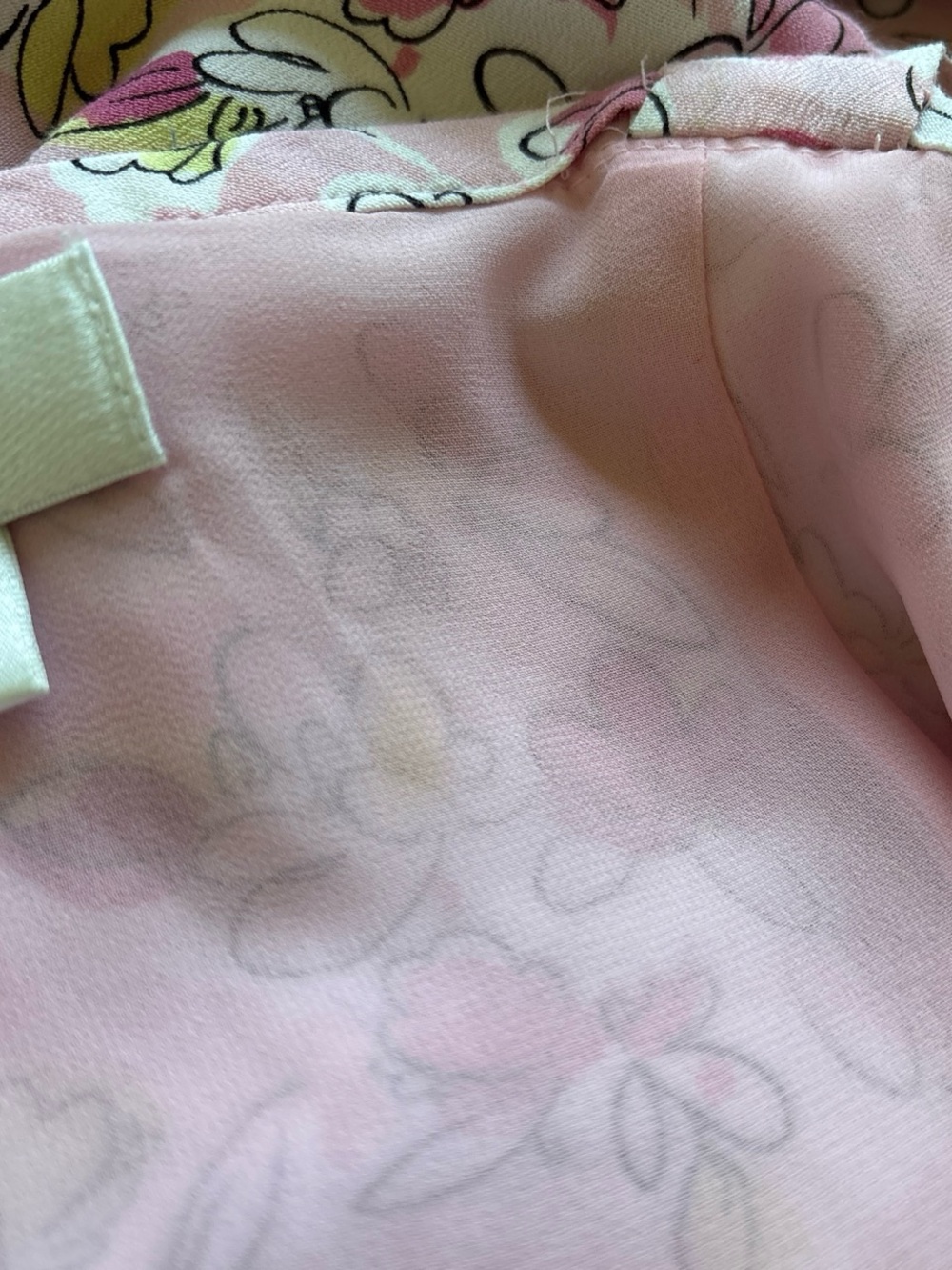 LOFT Pink Floral Y2K Empire Mini Dress 4P - Picture 5 of 7